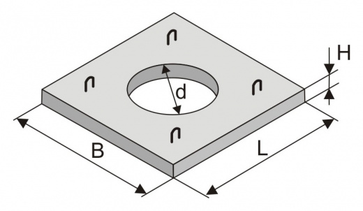 Плита ПО-10 (с отв. d=1000)