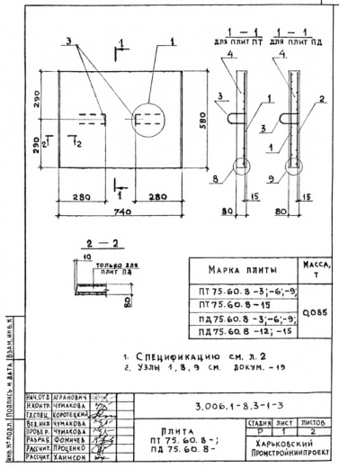 Плита ПТ 75.60.8-6