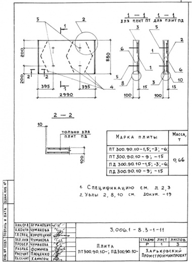 Плита ПТ 300.90.10-6